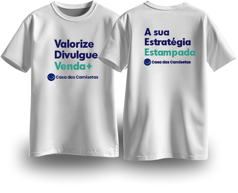 Camiseta Básica Estampa Frente e Costa